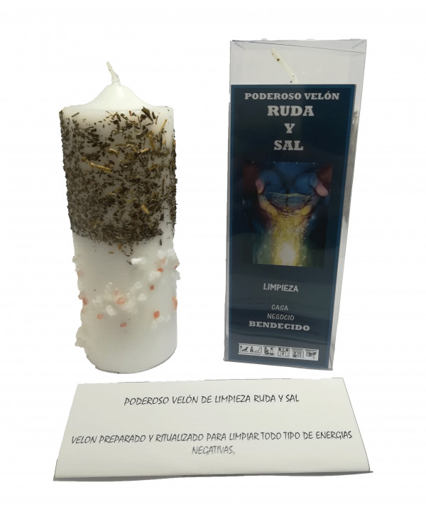 Velón Preparado Ruda y Sal (Limpieza...