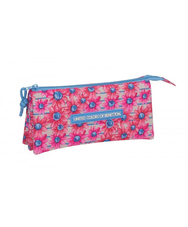 Estuche Triple Benetton Flores