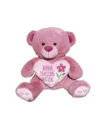 Oso Corazón rosa mama 43 cms