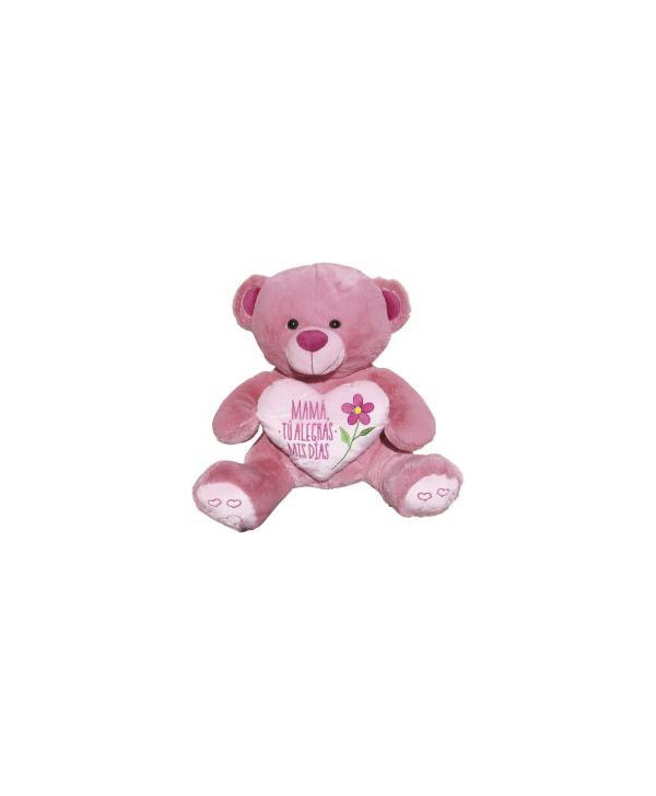 Oso Corazón rosa mama 43 cms