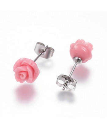 Pendientes Rosa