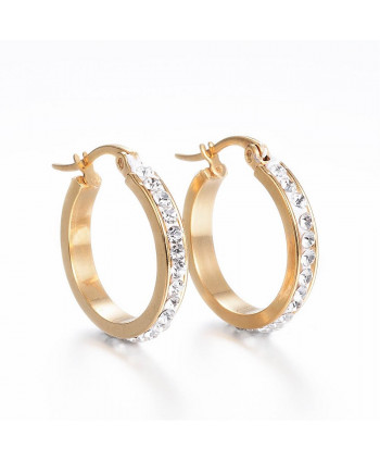 Pendientes Aro con cristales 2