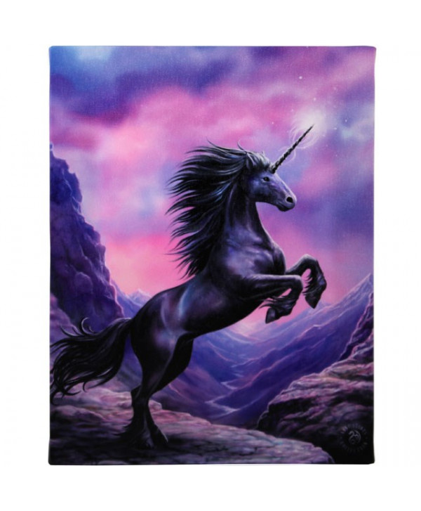 Cuadro Unicornio negro de Anne Stokes
