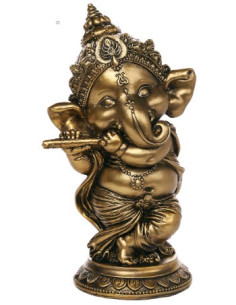 Ganesha Dorada con flauta 2