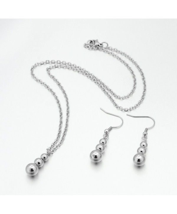 Conjunto colgante y pendientes bolas