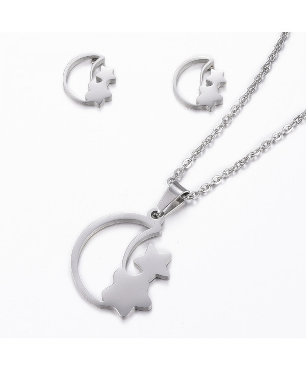 Conjunto Colgante y pendientes luna...