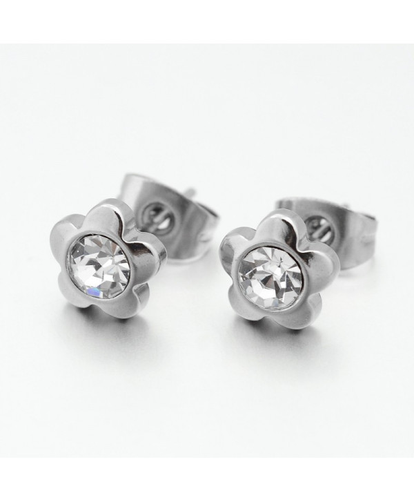 Conjunto colgante y pendientes flor.