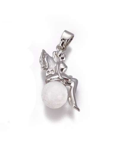 Colgante Hada con Howlita Natural