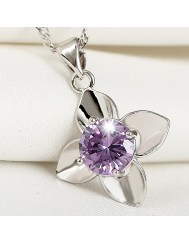 Colgante Flor Lila