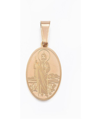 Colgante Medalla San Judas Tadeo, dorada