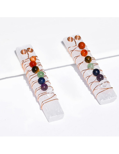 Selenita 7 Chakras, 9 cms