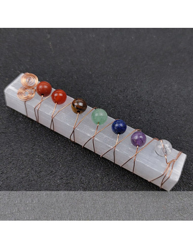 Selenita 7 Chakras, 9 cms