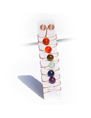 Selenita 7 Chakras, 9 cms