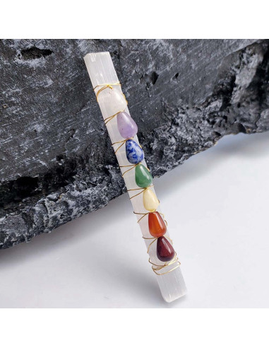 Selenita 7 Chakras, 15 cms