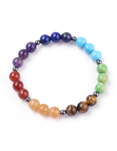 Pulsera Bolas 7 Chakras