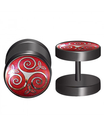 Pendientes Trisquel Rojo