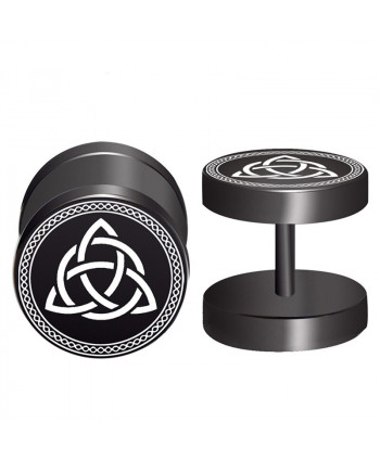 Pendientes Triqueta Negra