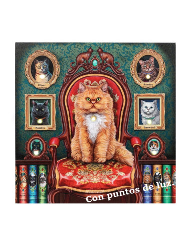Cuadro Con Luz Locura por los Gatos...