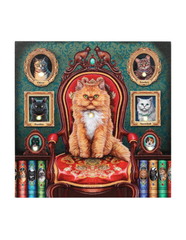 Cuadro Con Luz Locura por los Gatos...