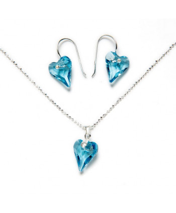 Conjunto Corazón azul