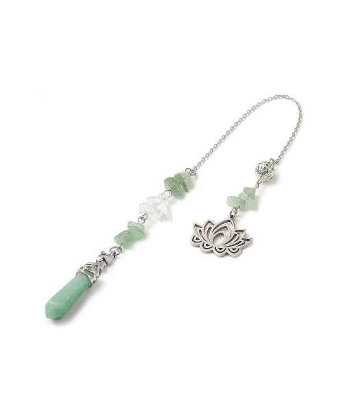 Péndulo Aventurina con Flor de Loto...