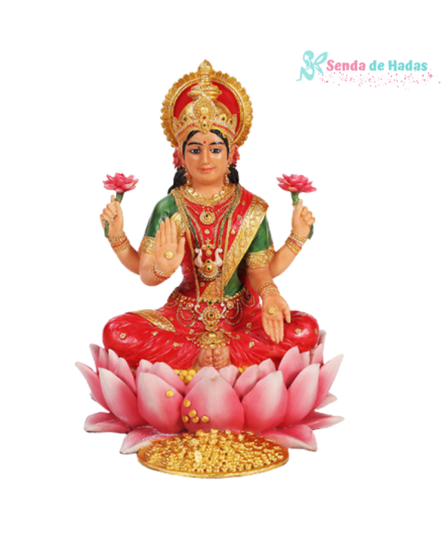 Diosa Lakshmi Color sentada