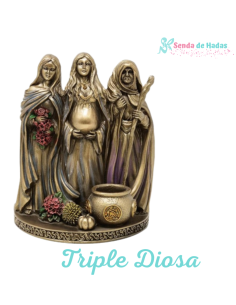 Figura Triple Diosa Bronce 2
