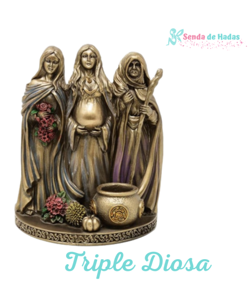 Figura Triple Diosa Bronce