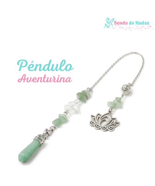 Péndulo Aventurina con Flor de Loto...