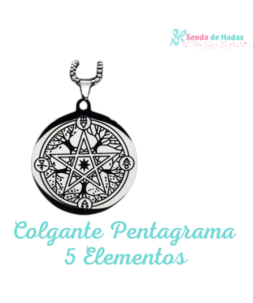 Colgante Pentagrama con 5 Elementos