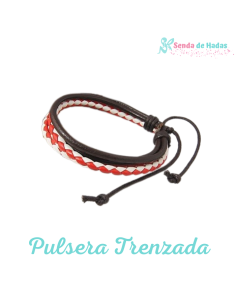 Pulsera Trenzada Blanca y Roja