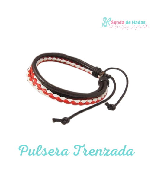 Pulsera Trenzada Blanca y Roja