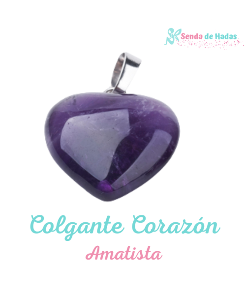 Colgante Corazón Mineral Amatista