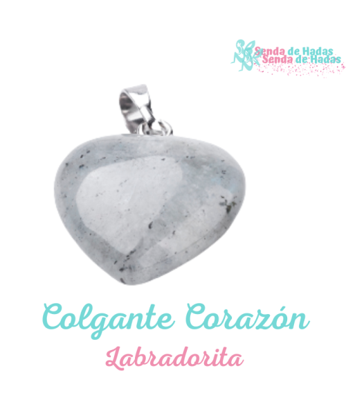 Colgante Corazón Mineral Labradorita