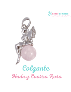 Colgante Hada con Cuarzo Rosa