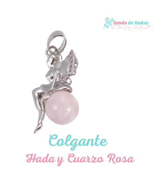 Colgante Hada con Cuarzo Rosa