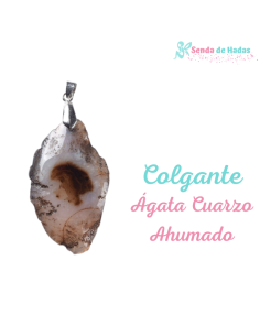 Colgante Ágata Cuarzo Ahumado