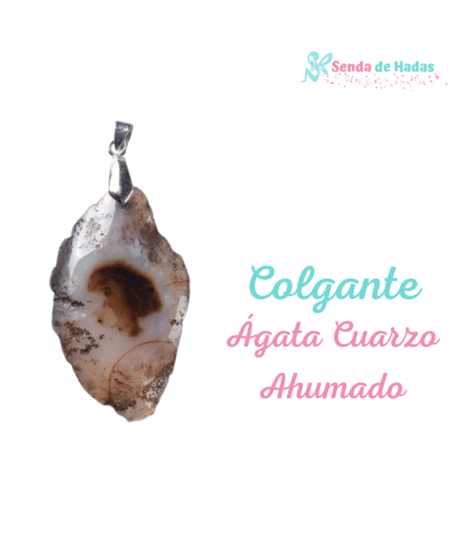 Colgante Ágata Cuarzo Ahumado
