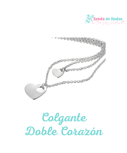 Colgante doble corazón