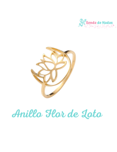 Anillo Flor de Loto, dorado