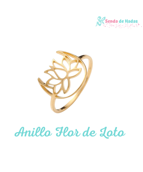 Anillo Flor de Loto, dorado