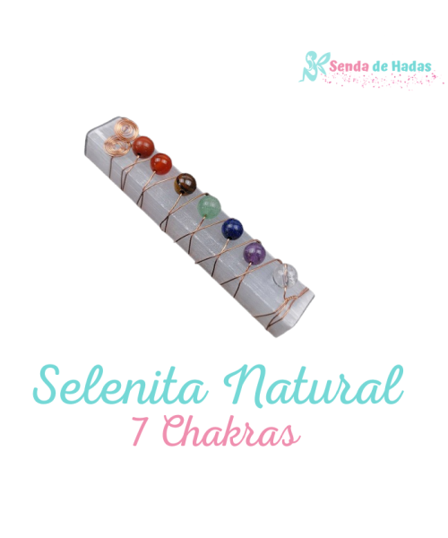 Selenita 7 Chakras, 9 cms