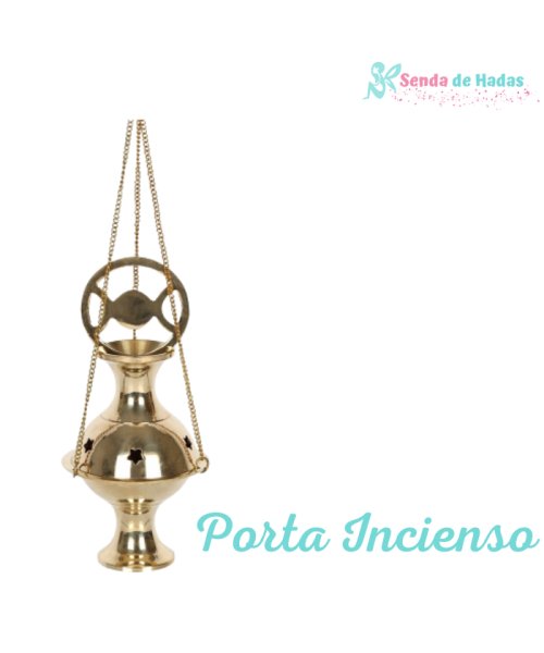 Incensario Triple Luna, colgante