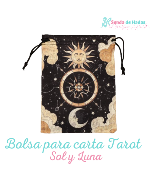 Bolsa para cartas Tarot, Sol y Luna