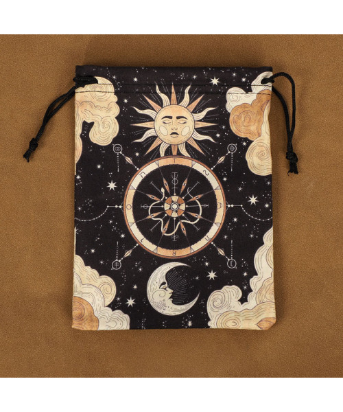 Bolsa para cartas Tarot, Sol y Luna
