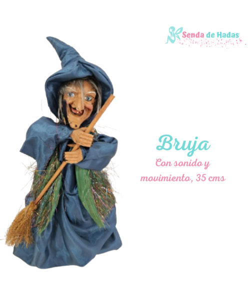 Bruja con sonido y movimiento, 35 cms