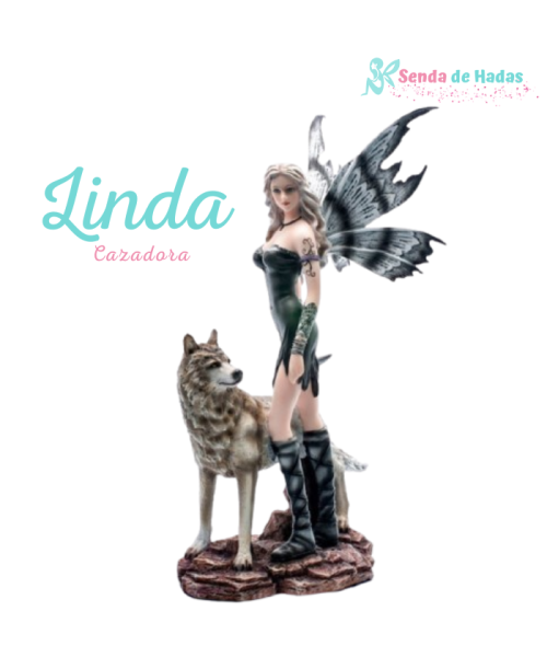 Hada Linda con lobo, 27 cms