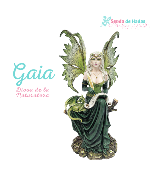 Hada Gaia, con pergamino
