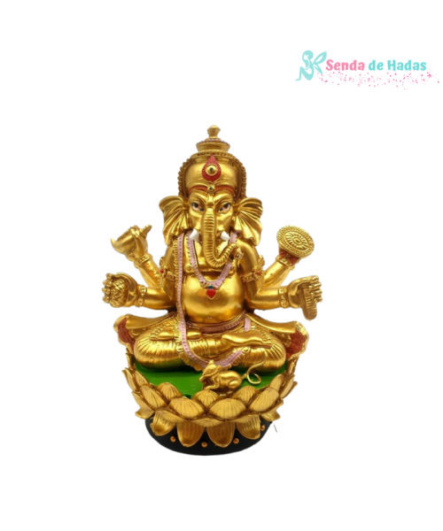 Ganesha Dorada sobre 17 cms