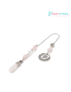 Péndulo Cuarzo Rosa con...